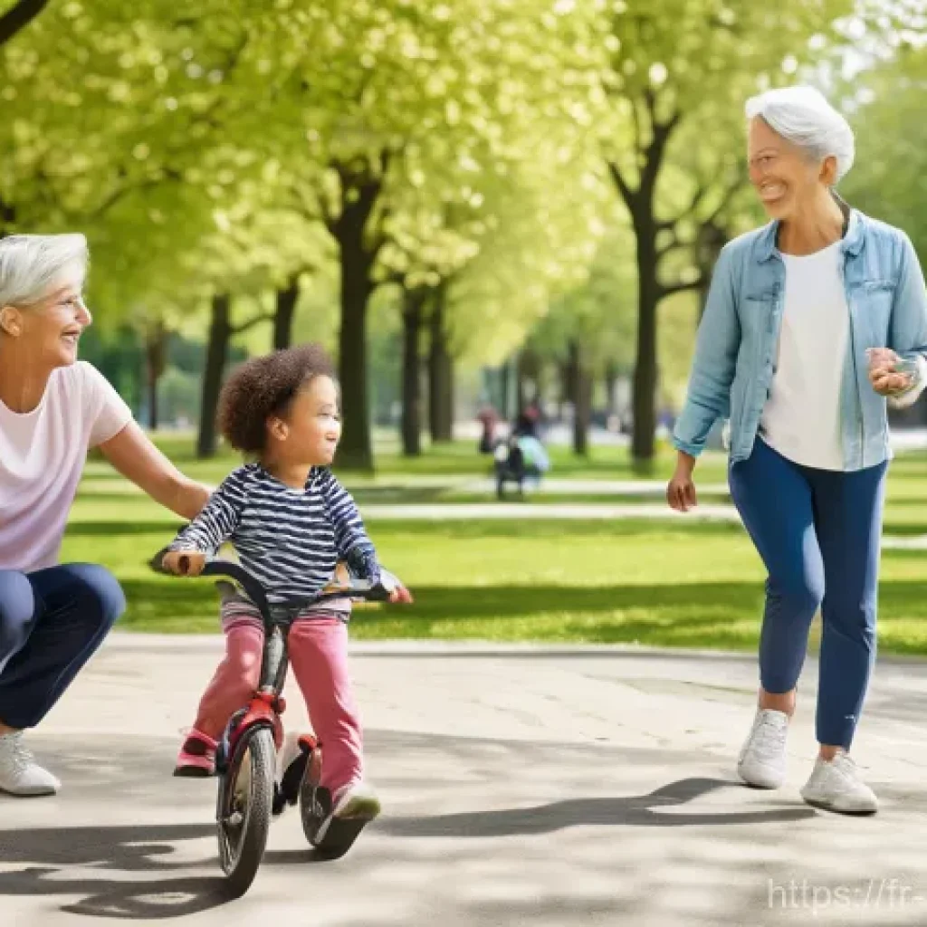 보건학과 질병 예방을 위한 정책 - **Prompt: "Public Health in Action: A Vibrant Community Embracing Wellness."**
    A cheerful and di...