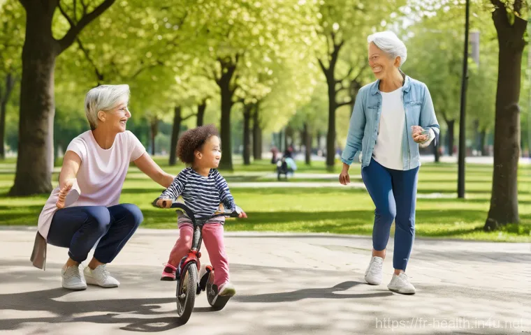 보건학과 질병 예방을 위한 정책 - **Prompt: "Public Health in Action: A Vibrant Community Embracing Wellness."**
    A cheerful and di...