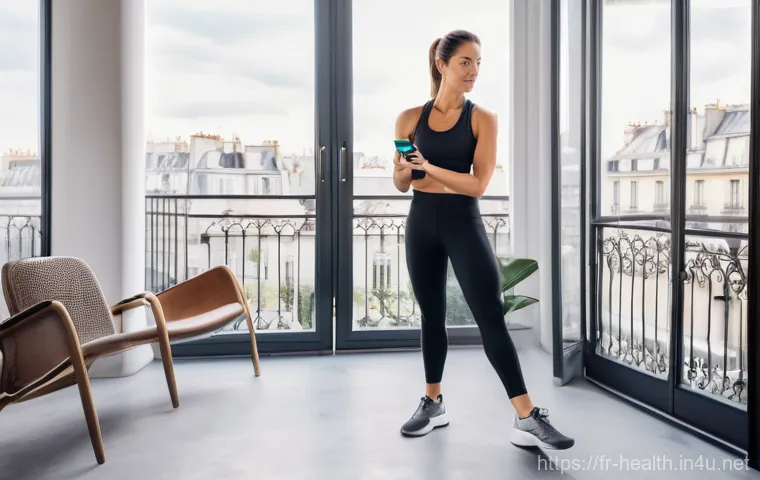 보건학에서의 e health - **Prompt:** A warm, inviting photograph of an elderly French woman in her 70s, dressed in a modest y...